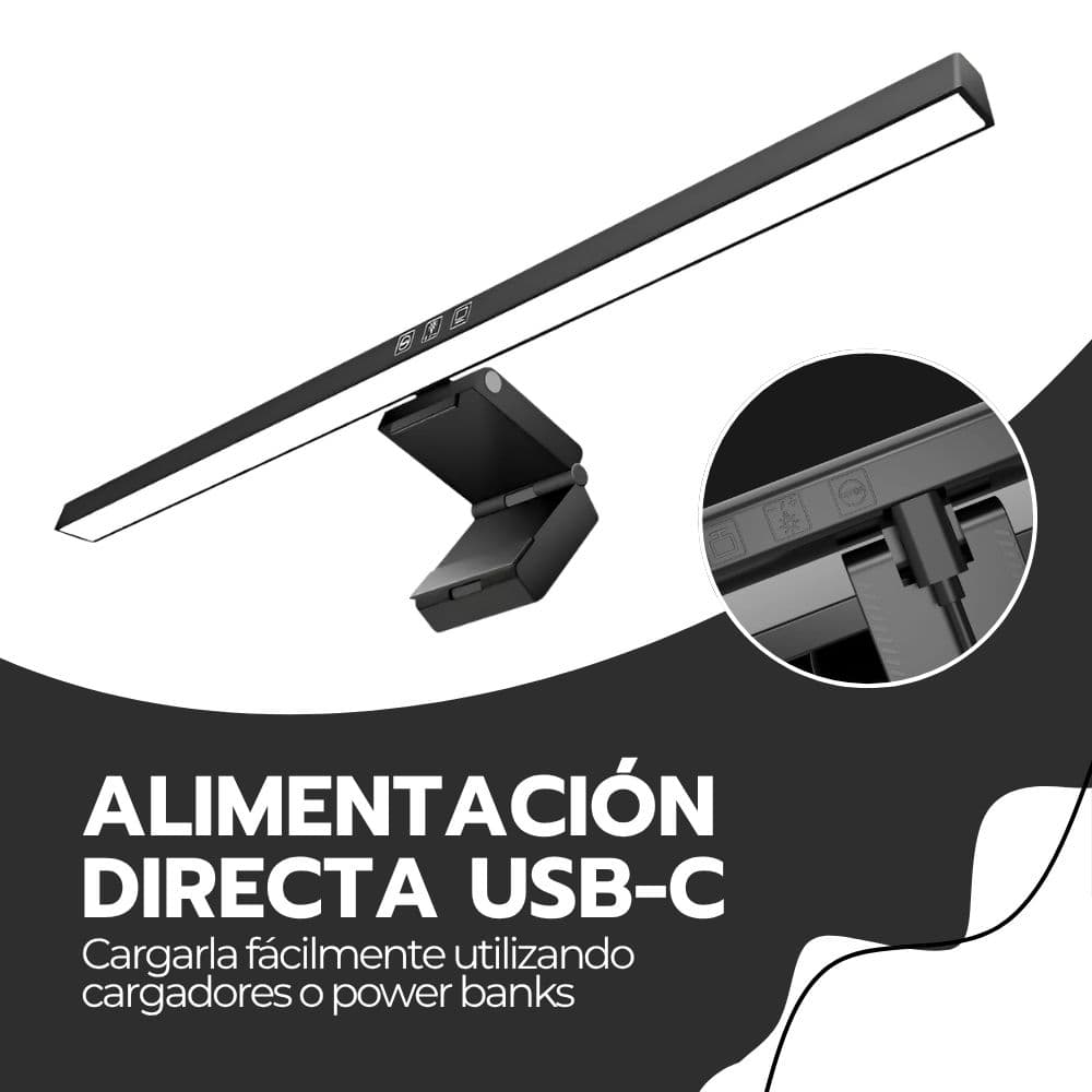 Barra de Luz para Monitor LED 50cm | Lámpara de Escritorio Regulable con 3 Tonos de Color y Alimentación USB-C | Novystor — imagen 7