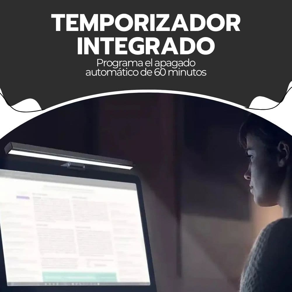 Barra de Luz para Monitor LED 50cm | Lámpara de Escritorio Regulable con 3 Tonos de Color y Alimentación USB-C | Novystor — imagen 8