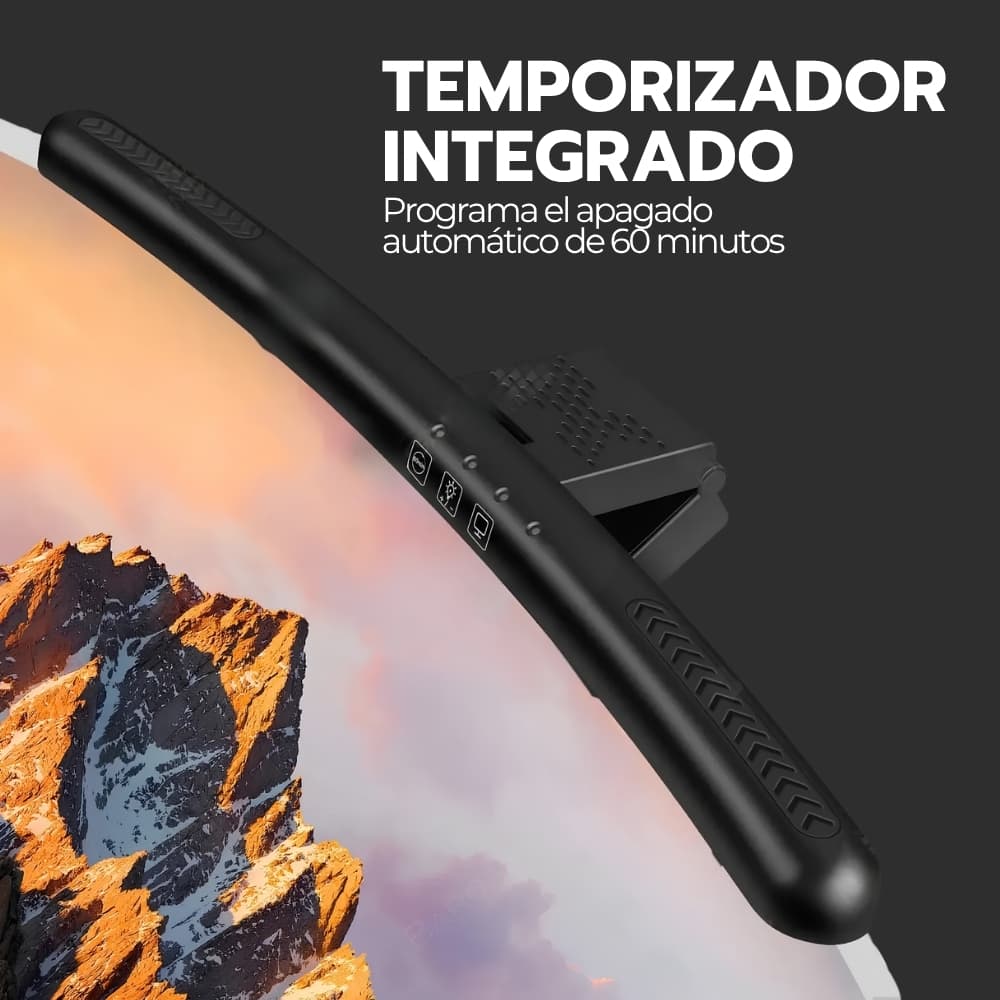 Barra Curva Pesas LED para Monitor Curvo | Lámpara de Escritorio con Brillo Regulable y 3 Temperaturas de Color | Alimentación USB-C | Novystor — imagen 7