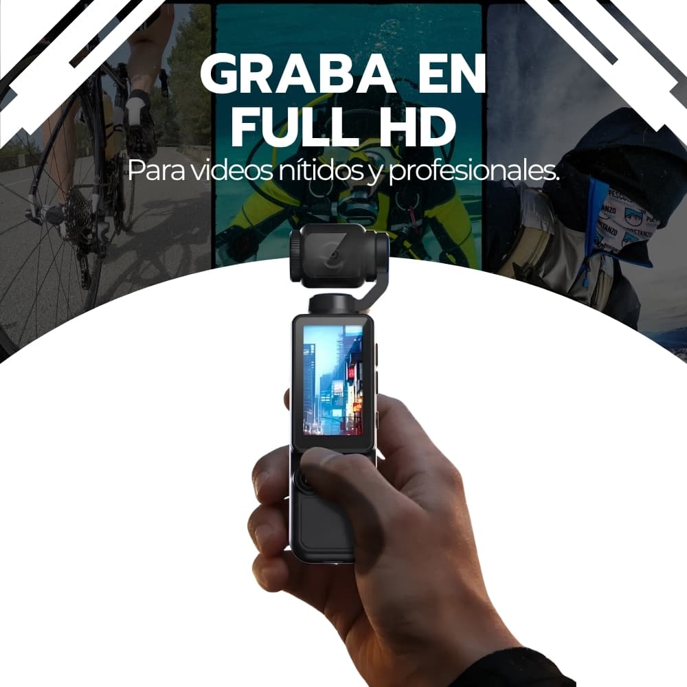 Cámara deportiva de bolsillo portátil con trípode — imagen 5