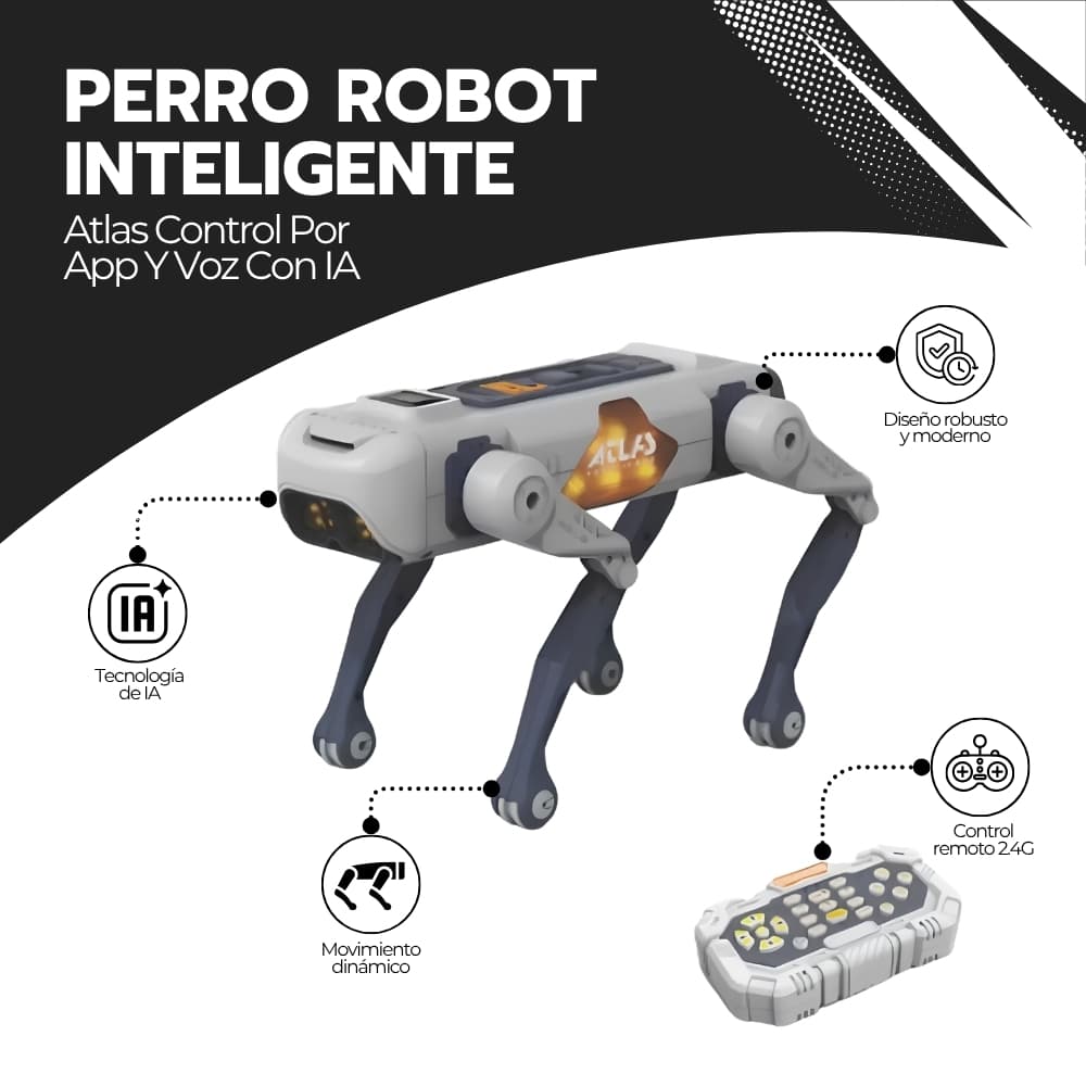 Perro Robot Inteligente Atlas Control Por App Y Voz Con IA — imagen 3