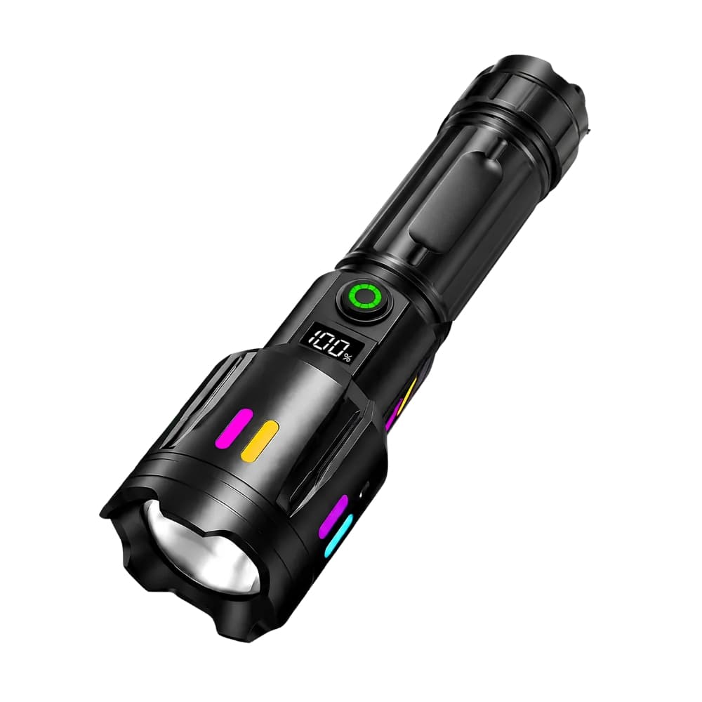 Linterna tactica recargable 20000 lumenes | 80W con zoom 500m y 7 modos | Power Bank USB-C — imagen 2