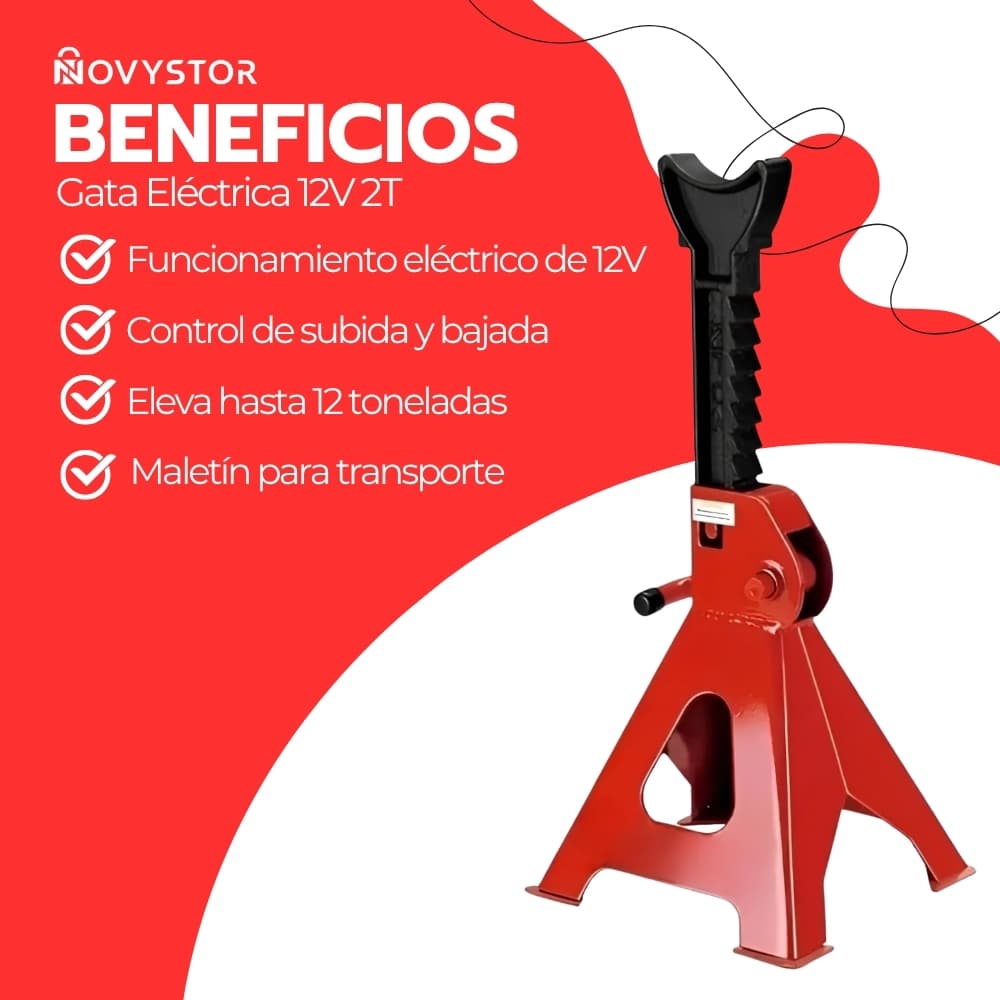 Caballetes de madera para auto 3 toneladas | Set de 2 banquillos mecánicos ajustables de 28,5 a 42 cm con estructura de acero reforzado | Novystor — imagen 4