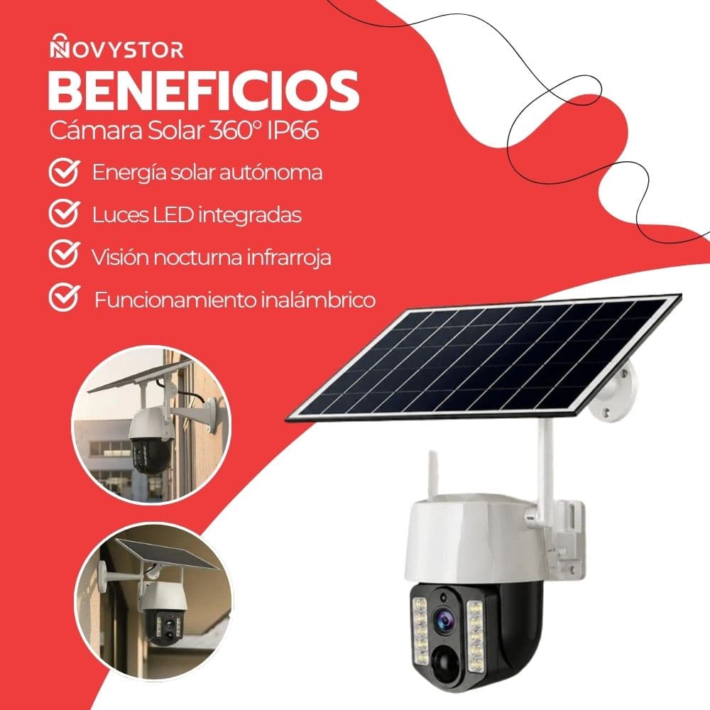 Cámara de Seguridad Solar IP66 5MP Visión Nocturna App — imagen 4