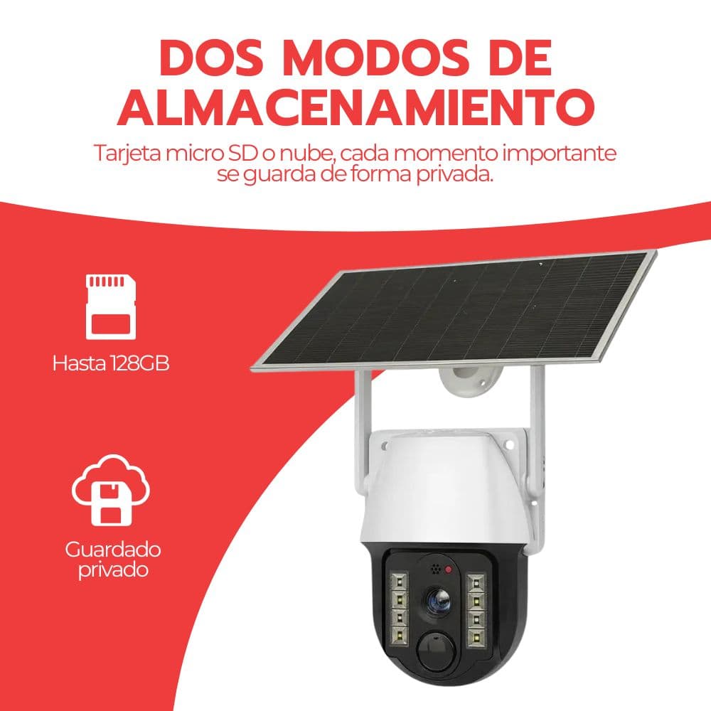 Cámara de Seguridad Solar IP66 5MP Visión Nocturna App — imagen 6