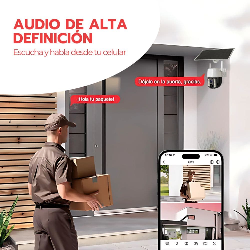 Cámara de Seguridad Solar IP66 5MP Visión Nocturna App — imagen 7