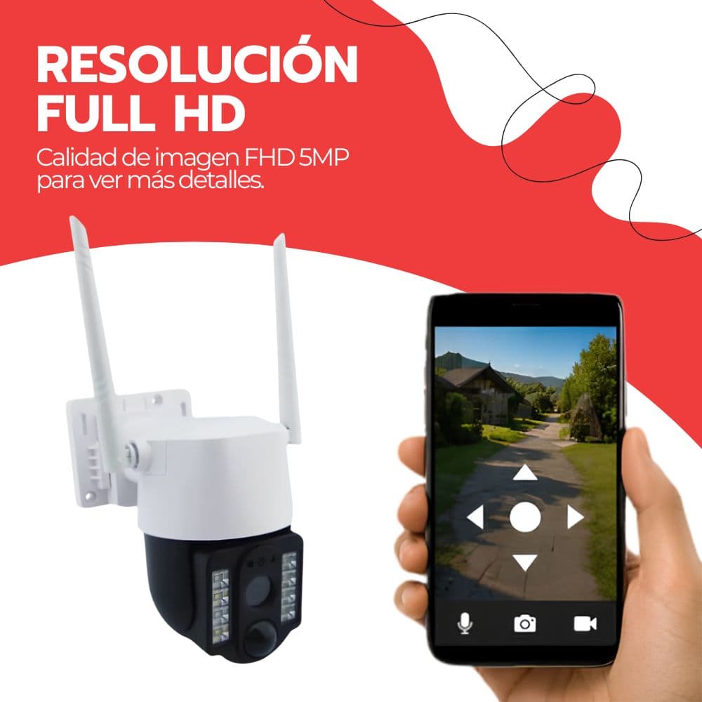 Cámara de Seguridad Solar IP66 5MP Visión Nocturna App — imagen 10
