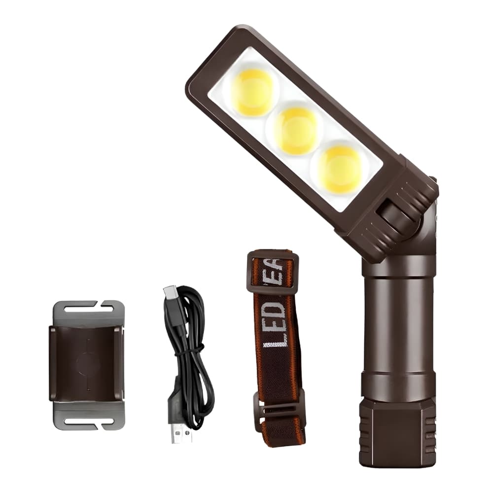 Linterna de Trabajo Recargable 20W LED con Imán y Pinza | Correa Ajustable para Cabeza | Uso Profesional y Camping | Novystor — imagen 11