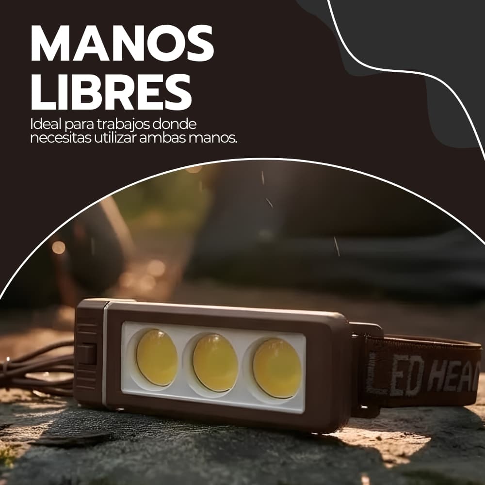 Linterna de Trabajo Recargable 20W LED con Imán y Pinza | Correa Ajustable para Cabeza | Uso Profesional y Camping | Novystor — imagen 10