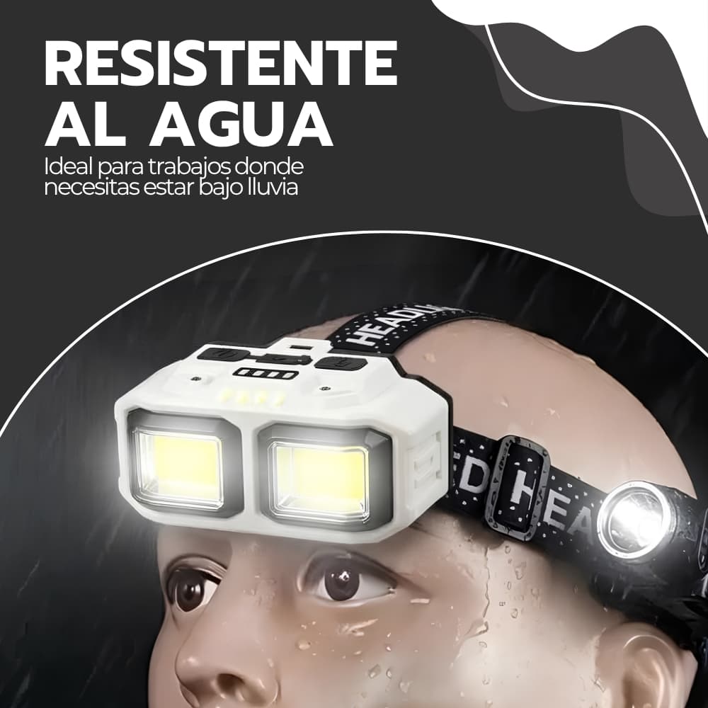 Linterna de Cabeza Recargable 600 Lúmenes | 3 Modos de Luz y Zoom Ajustable | 6 Horas de Duración con Batería | Resistente al Agua | Novystor — imagen 10