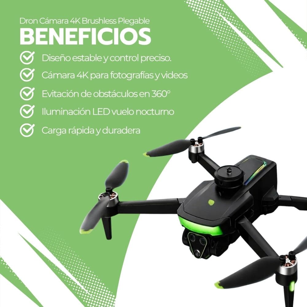 Dron Cámara 4K Brushless Plegable Con Control Remoto — imagen 4