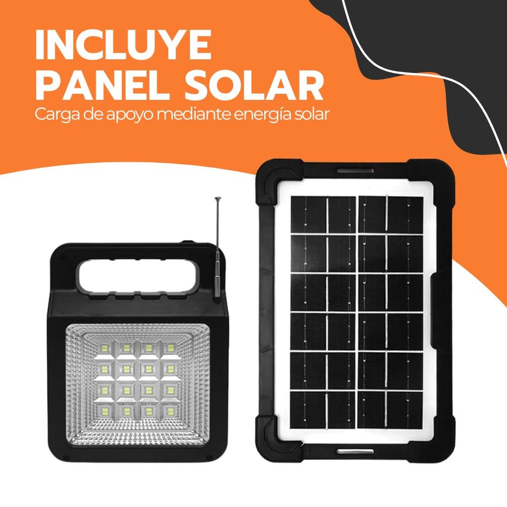Kit Linterna Solar Ampolletas Lámpara Panel Solar Exteriores — imagen 8
