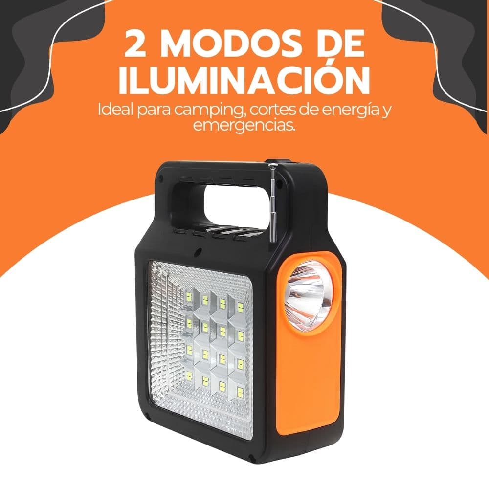 Kit Linterna Solar Ampolletas Lámpara Panel Solar Exteriores — imagen 10