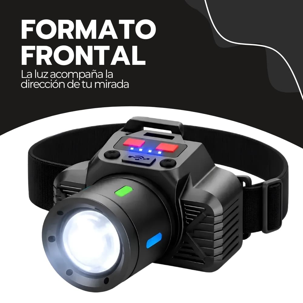 Linterna de Cabeza Recargable LED con Zoom y Puerto USB | Compacta para Manos Libres en Camping, Trabajos Nocturnos y Reparaciones | Novystor — imagen 8