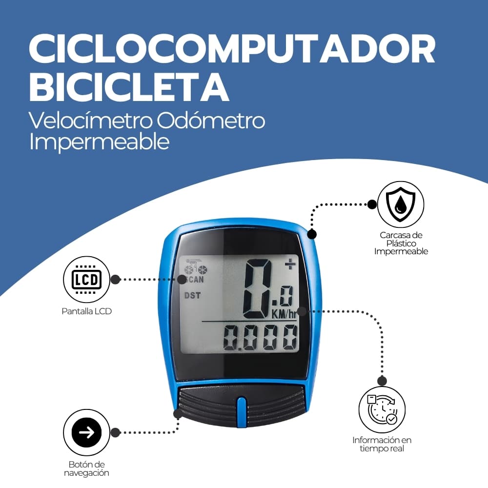 Ciclocomputador Bicicleta Velocímetro Odómetro Impermeable — imagen 3