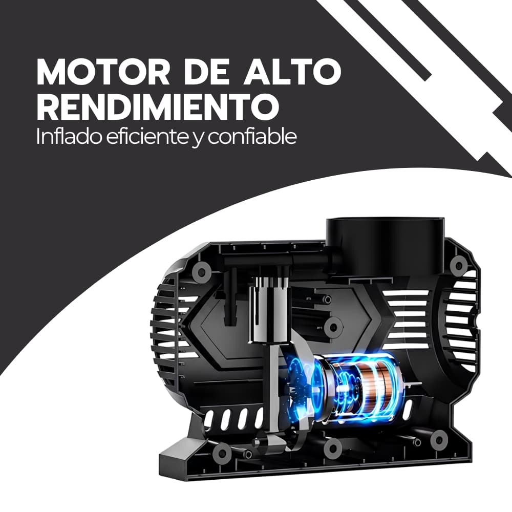 Compresor de Aire para Auto Portátil 12V | Inflador de Neumáticos 120 PSI con Manómetro y Accesorios | Compacto para Vehículo | Novystor — imagen 10