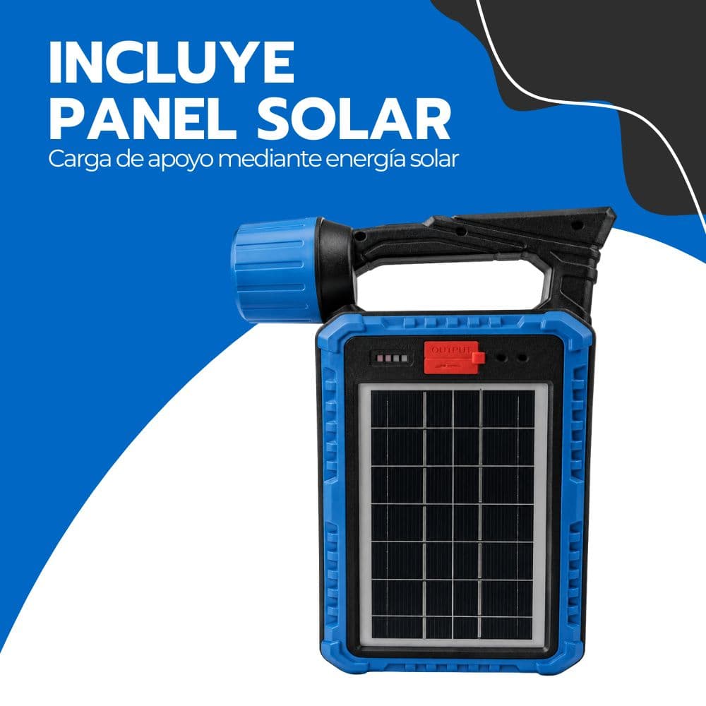 Linterna Farol LED Recargable Panel Solar Camping 5 en 1 — imagen 8