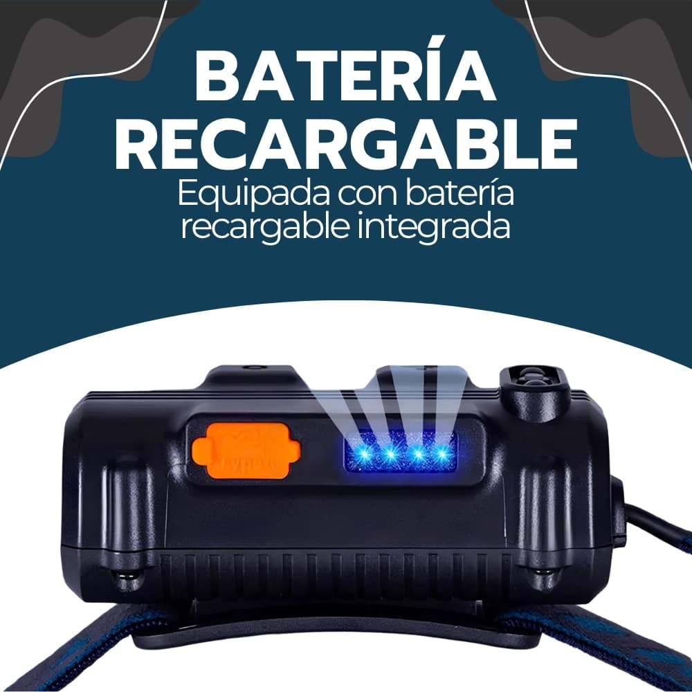 Linterna de Cabeza Recargable 5000lm W678 | Luz Fría LED Manos Libres para Camping, Ciclismo y Minería | Novystor — imagen 5