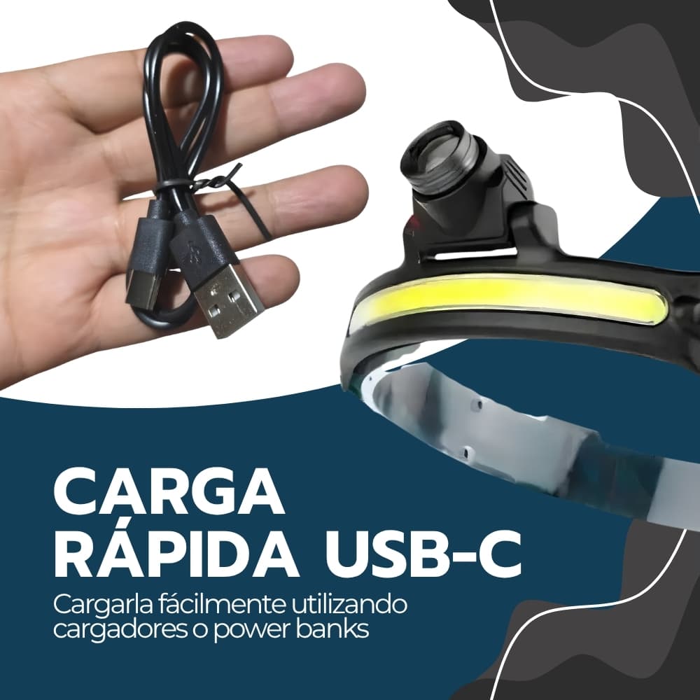 Linterna de Cabeza Recargable 5000lm W678 | Luz Fría LED Manos Libres para Camping, Ciclismo y Minería | Novystor — imagen 7