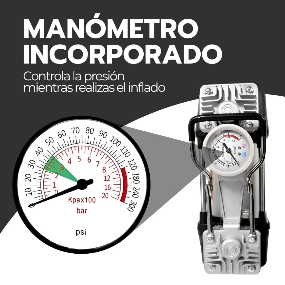 Compresor de Aire para Neumáticos 2 Cilindros 12V 150 PSI | Inflador Portátil con Manómetro y 3 Boquillas | Novystor — imagen 6