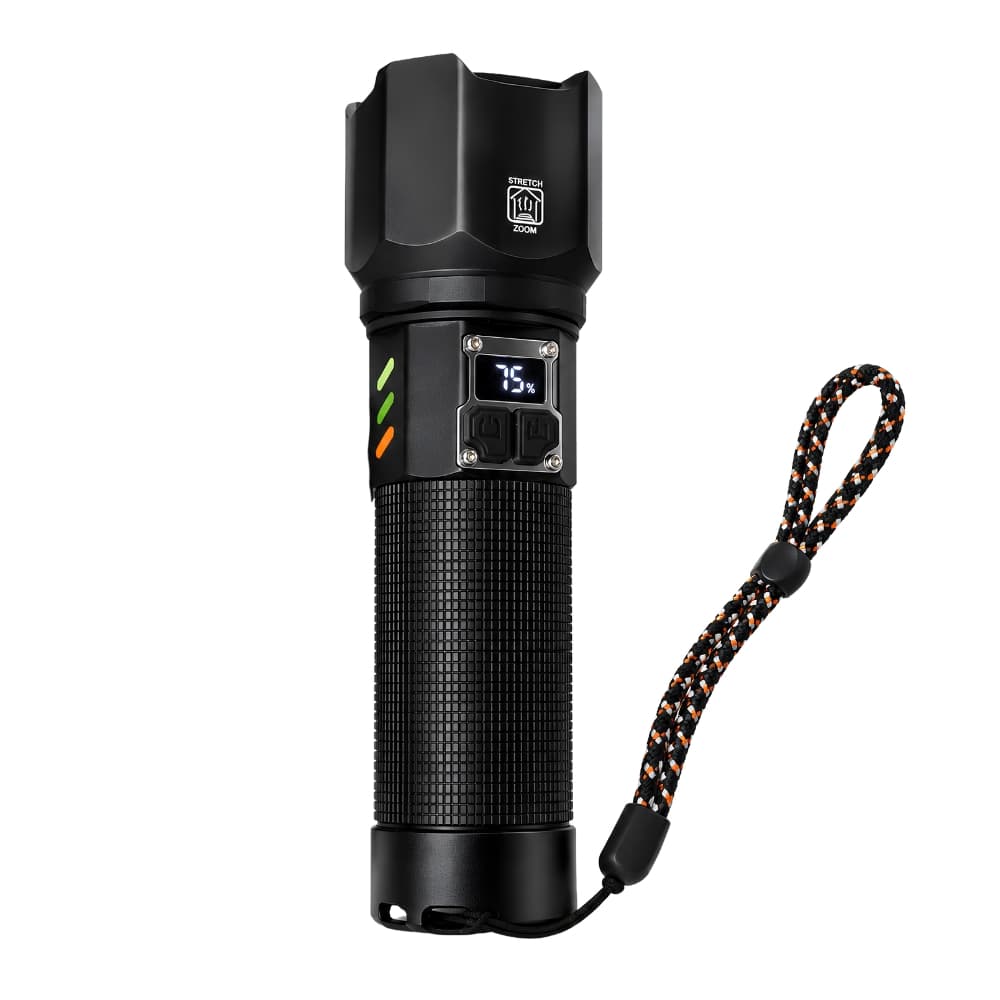 Linterna super potente 35000 lúmenes 30W | Zoom telescópico, batería USB-C y alcance 700 m — imagen 11