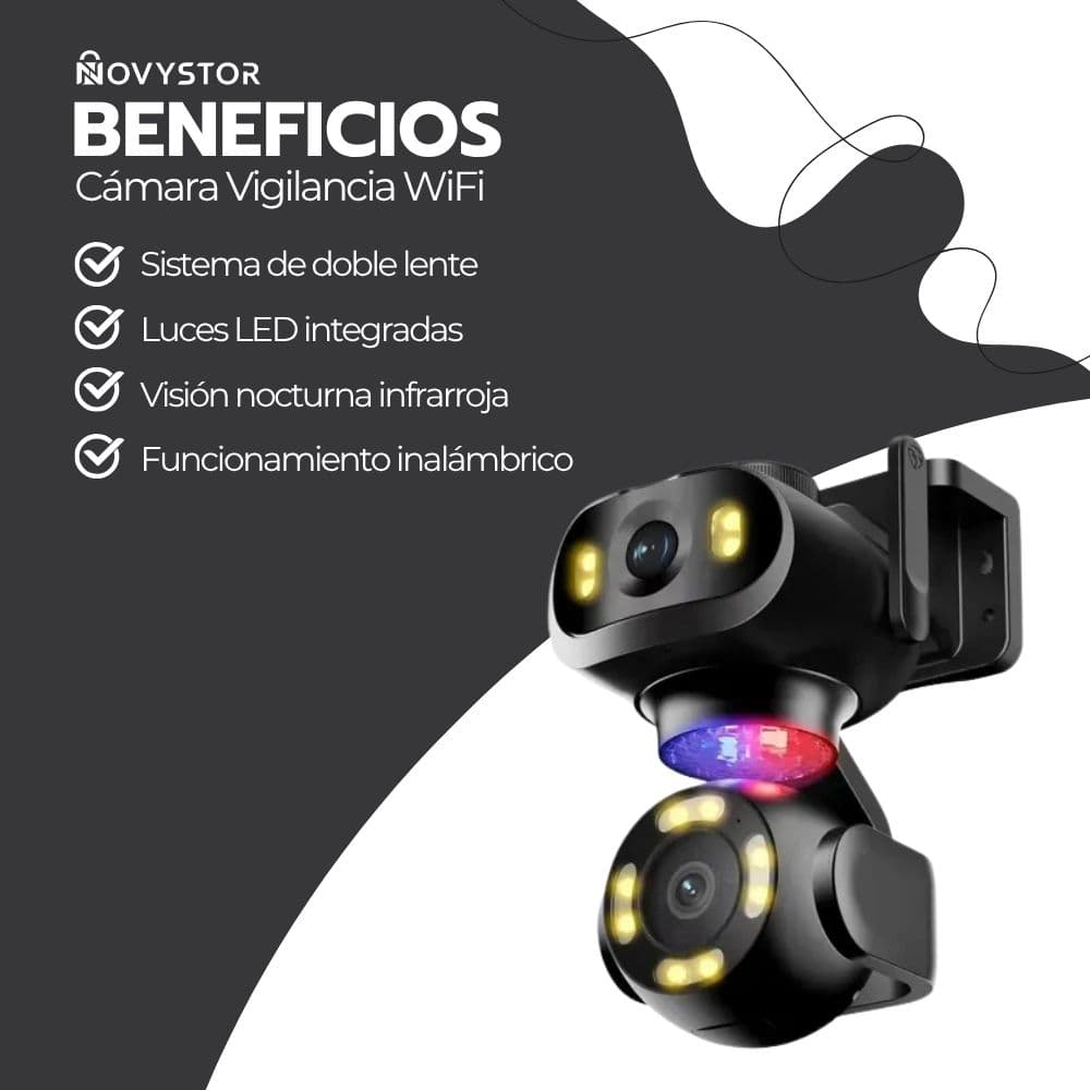 Cámara Vigilancia WiFi IA Doble Lente Movimiento PTZ — imagen 4