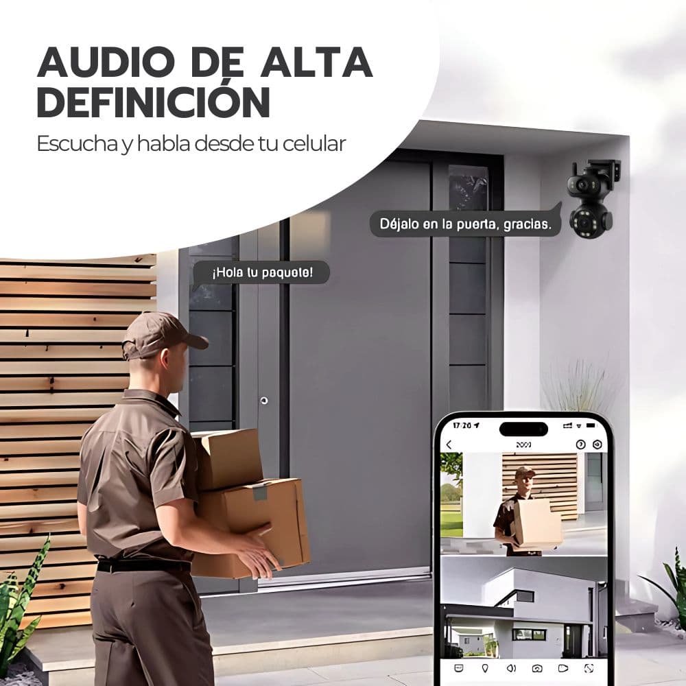 Cámara Vigilancia WiFi IA Doble Lente Movimiento PTZ — imagen 9