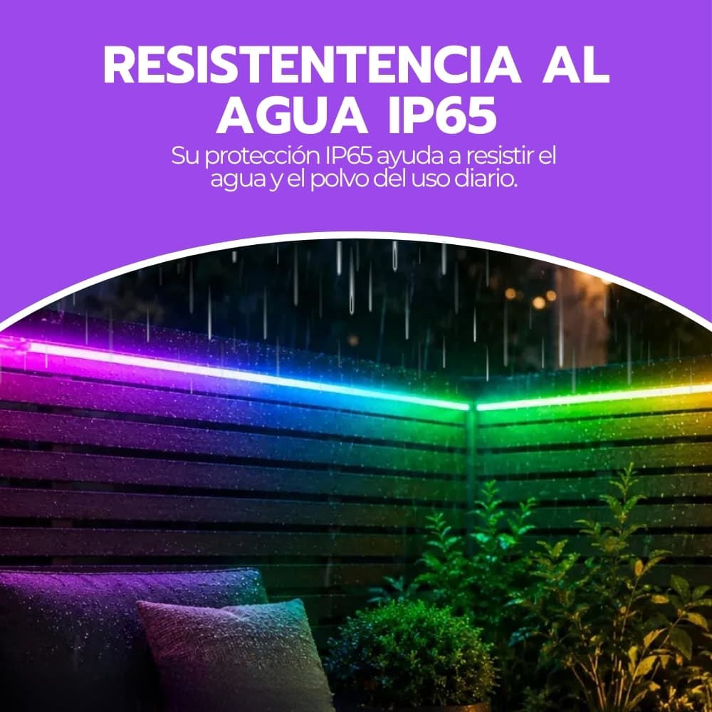 Tira LED Neón RGB 5 Metros con Bluetooth y Control USB | Cinta de Luces Flexible para Decorar Dormitorio, Escritorio o Sala | Novystor — imagen 10