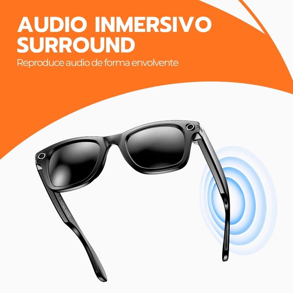 Gafas Ray Ban con Camara 8MP y Traducción IA | Gafas Inteligentes XK One Pro con Bluetooth 5.0, Video 1080P y Batería de 6 Horas | Novystor — imagen 6