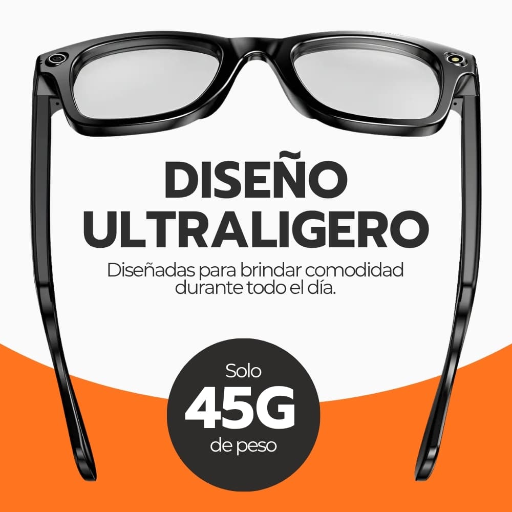 Gafas Ray Ban con Camara 8MP y Traducción IA | Gafas Inteligentes XK One Pro con Bluetooth 5.0, Video 1080P y Batería de 6 Horas | Novystor — imagen 7