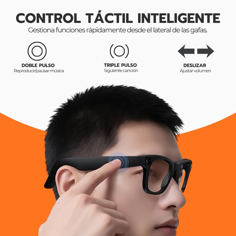Gafas Ray Ban con Camara 8MP y Traducción IA | Gafas Inteligentes XK One Pro con Bluetooth 5.0, Video 1080P y Batería de 6 Horas | Novystor — imagen 9