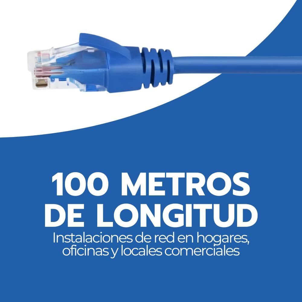 Cable de Red Cat 6 100 Metros Internet Alta Velocidad — imagen 7