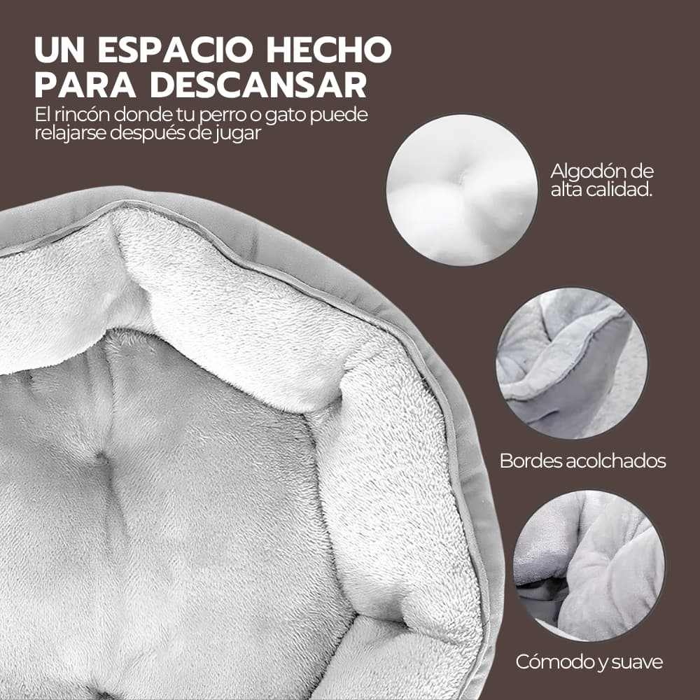 Cama antiestrés para perros y gatos | Ultrasuave y acogedora para descanso profundo | Mascotas pequeñas y grandes | Novystor — imagen 5