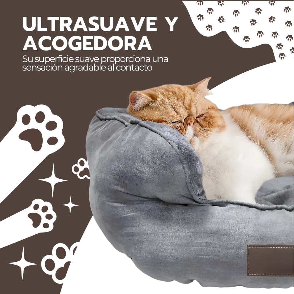 Cama antiestrés para perros y gatos | Ultrasuave y acogedora para descanso profundo | Mascotas pequeñas y grandes | Novystor — imagen 6