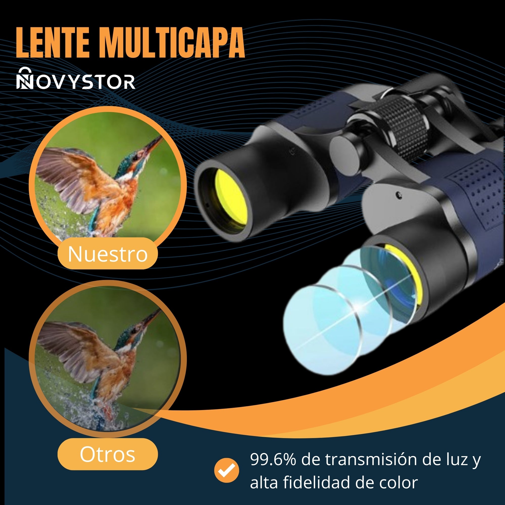 Binoculares Profesionales 60x60 Caza Binocular 1000m Pro