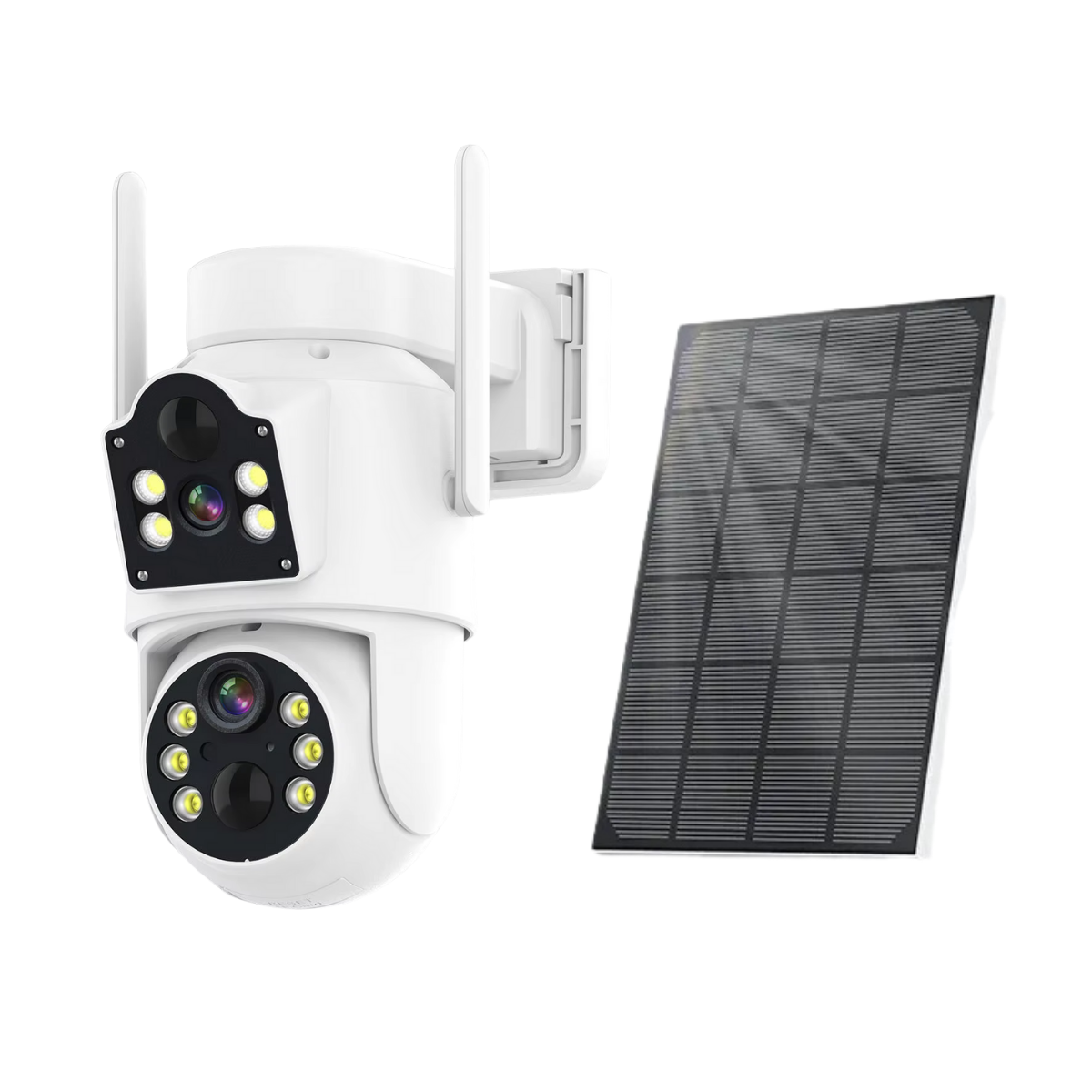 Cámara Solar 360° IP66 Visión Nocturna HD 128GB Wifi