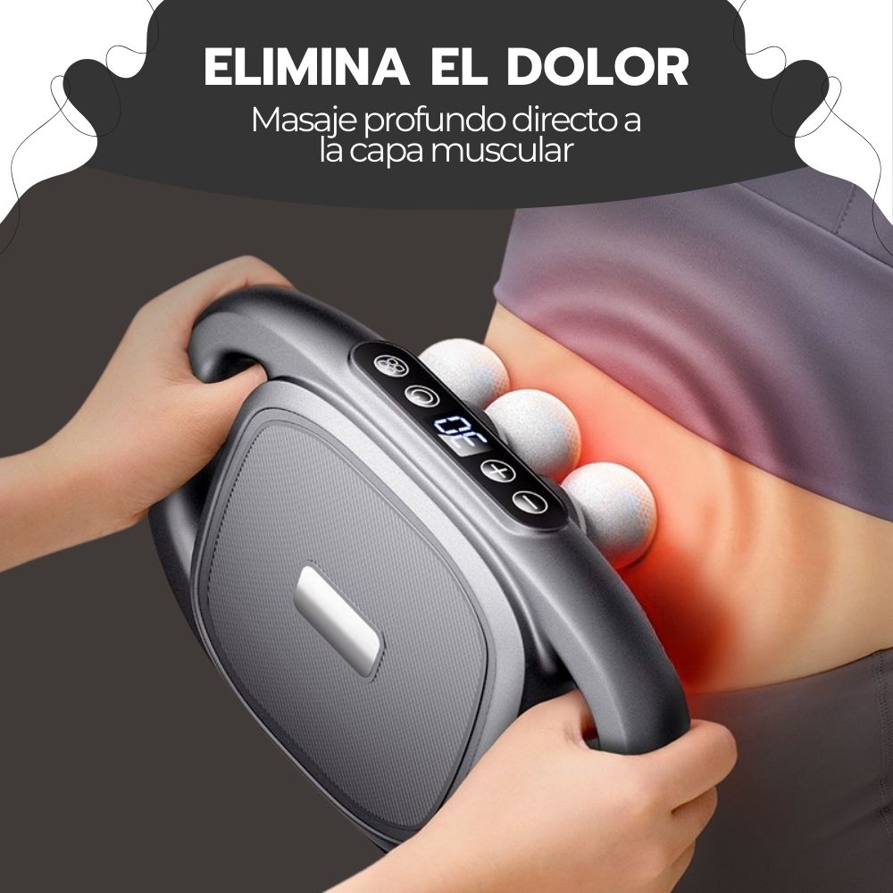 Masajeador Portátil Inalámbrico 6 Cabezales Recargable