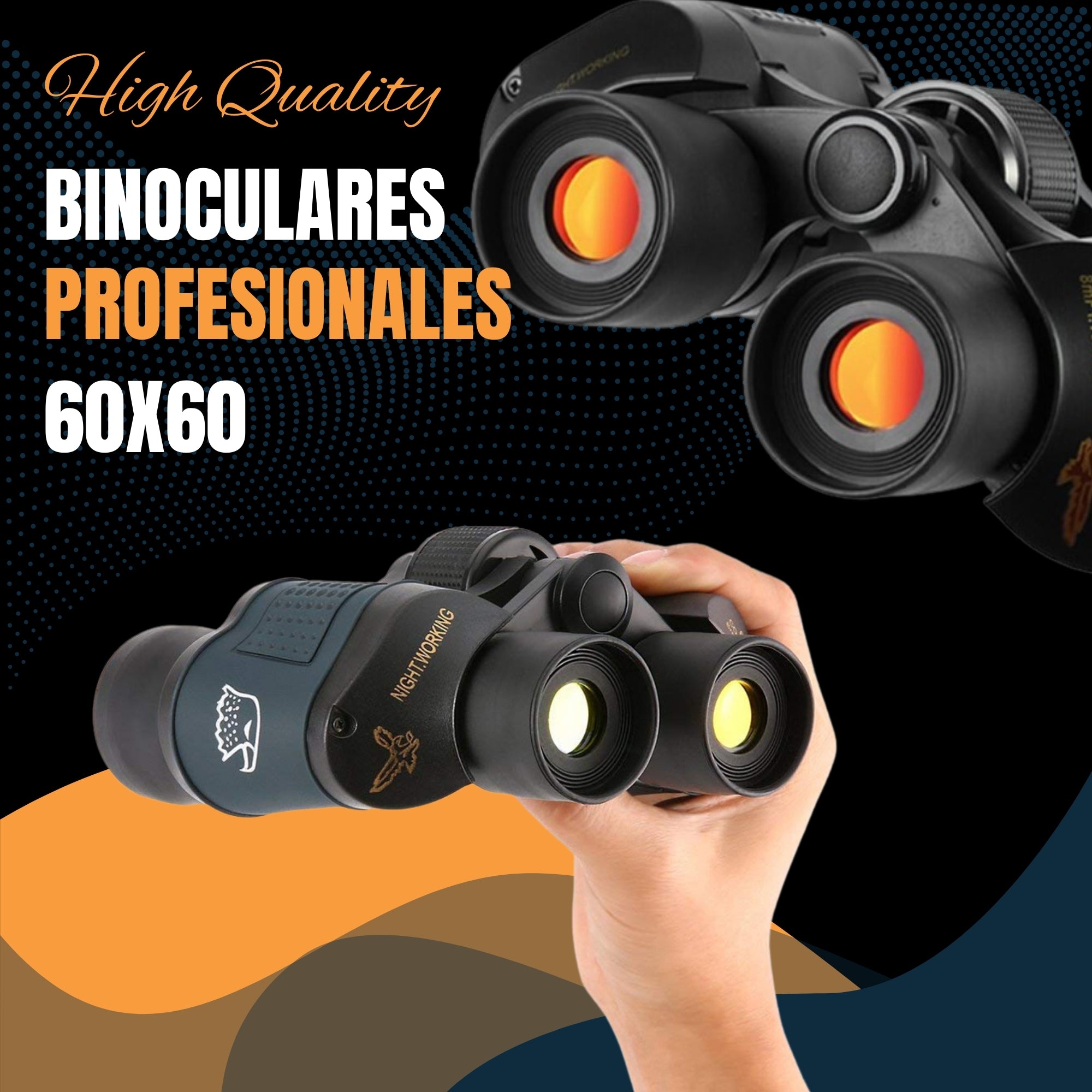 Binoculares Profesionales 60x60 Caza Binocular 1000m Pro