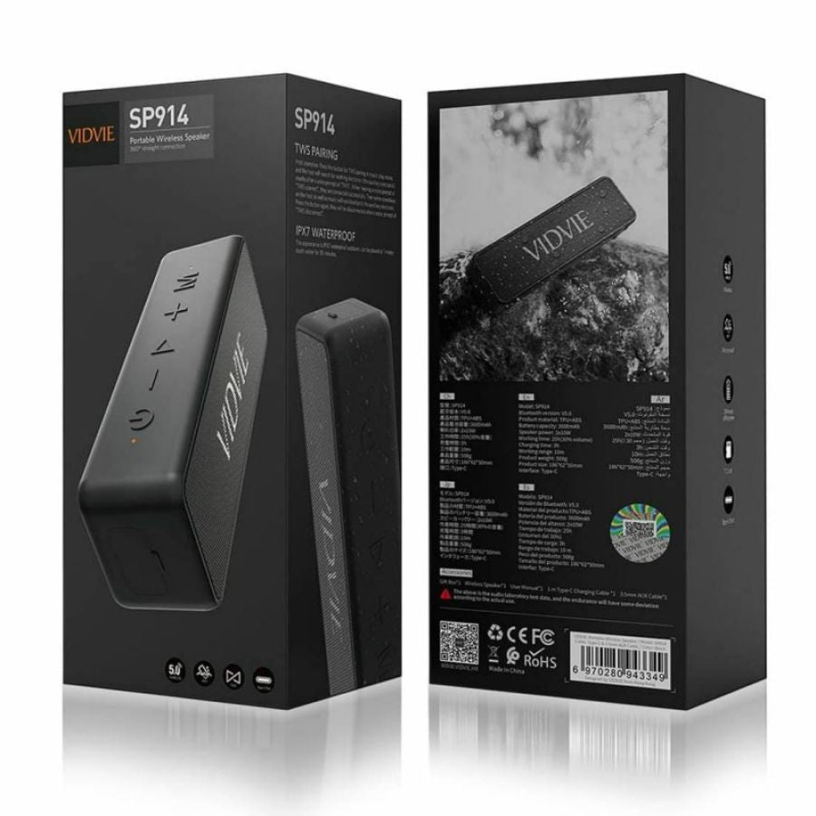 Parlante VIDVE Bluetooth SP194 Portátil Negro