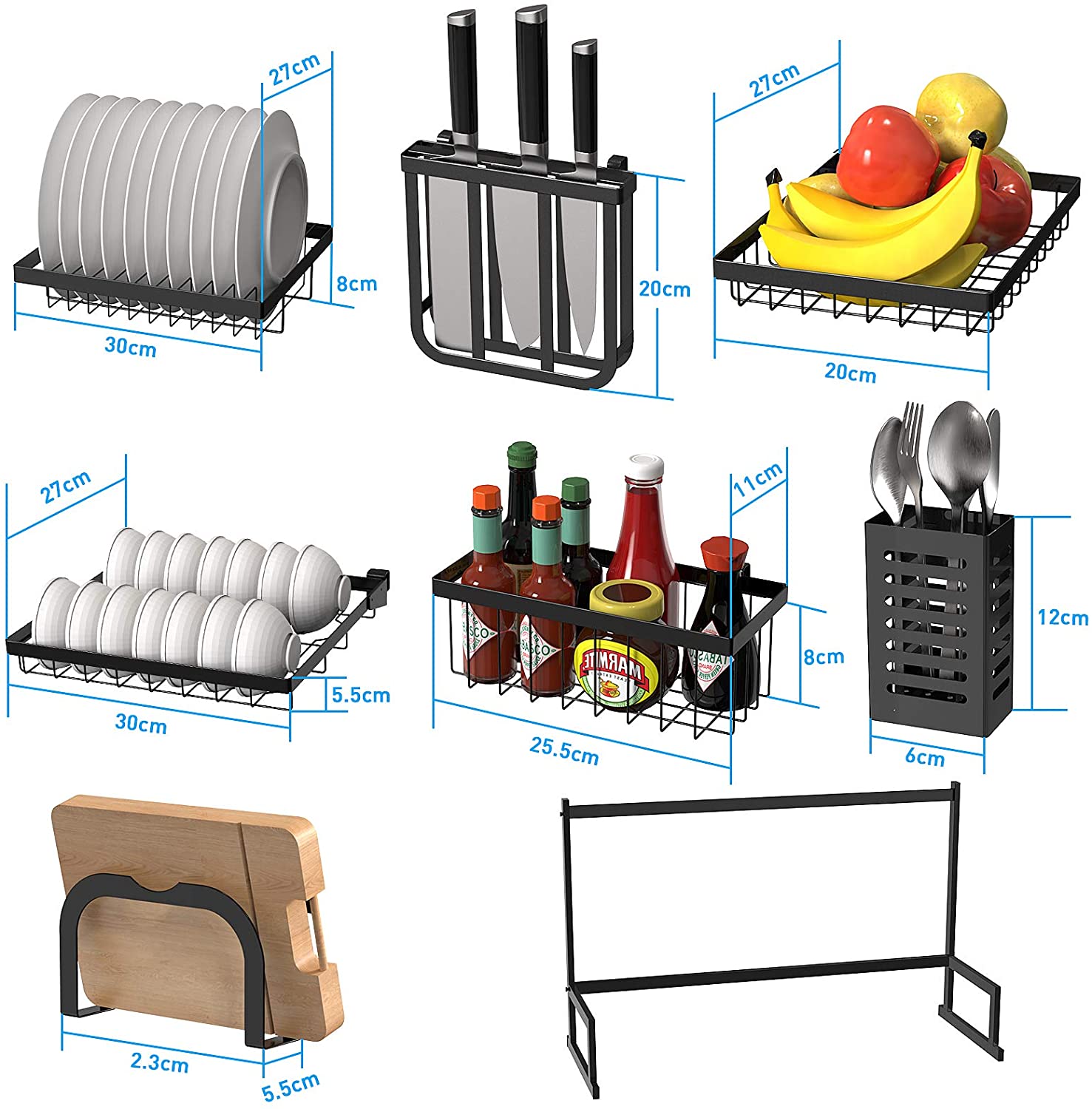 Escurridor De Platos Secado Multiuso Acero Inoxidable 85cm