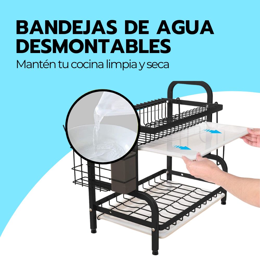 Secador Escurridor De Loza Platos 2 Niveles