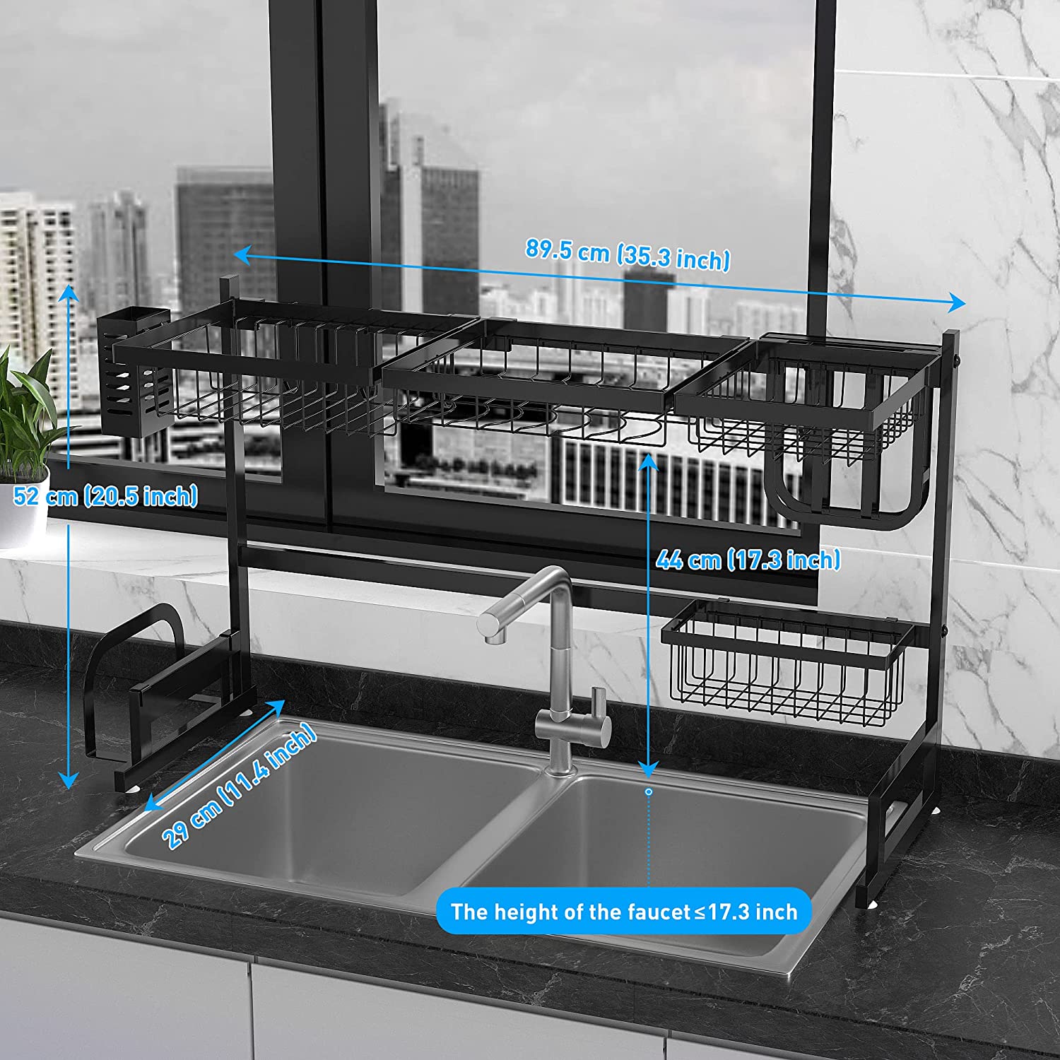 Escurridor De Platos Secado Multiuso Acero Inoxidable 85cm