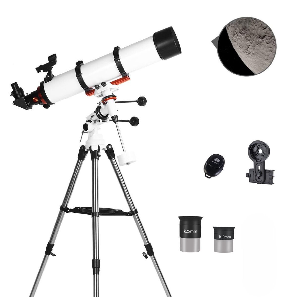 Telescopio Astronómico Refractor 120900-R Portátil