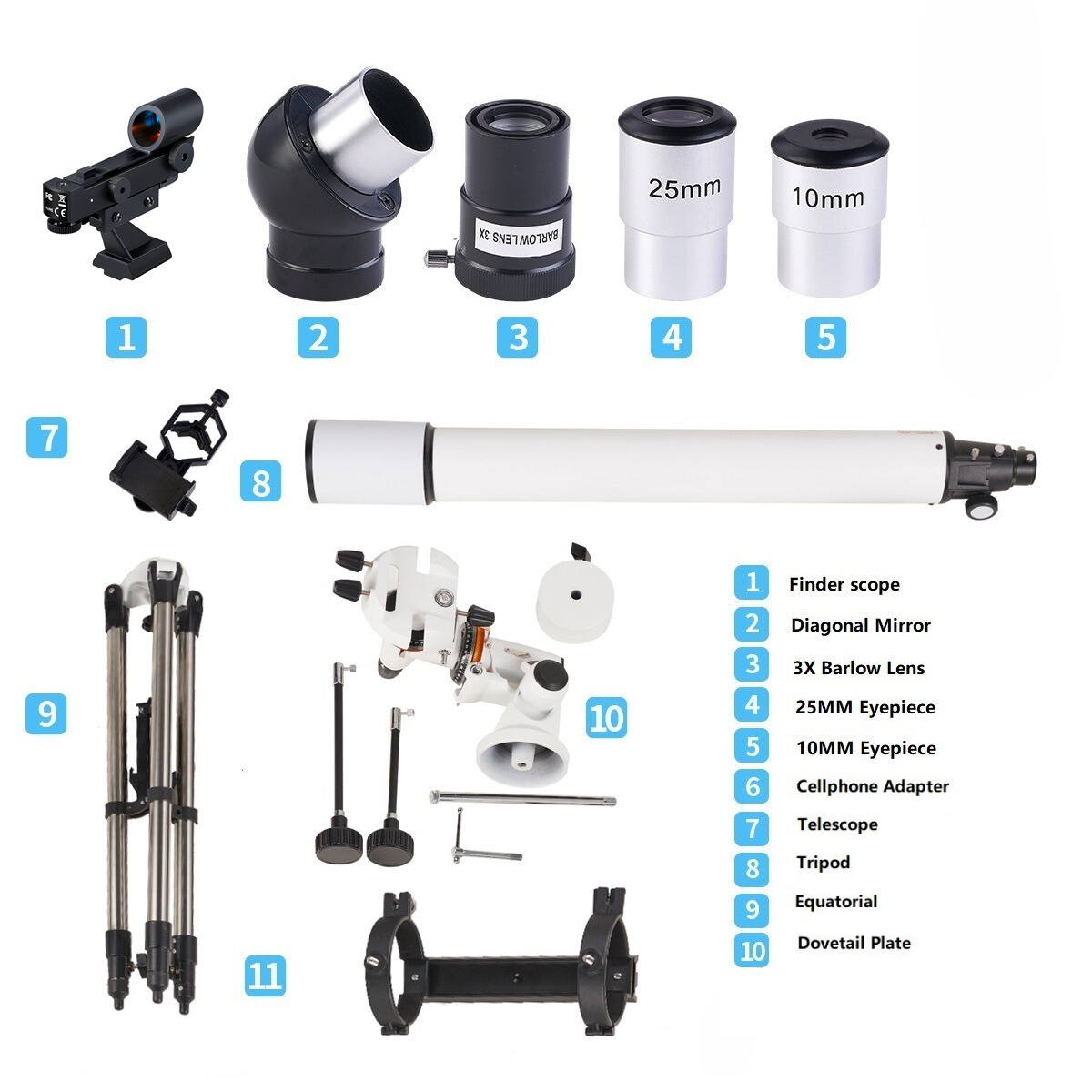 Telescopio HD F90080M 80-900mm para Astronomía Profunda