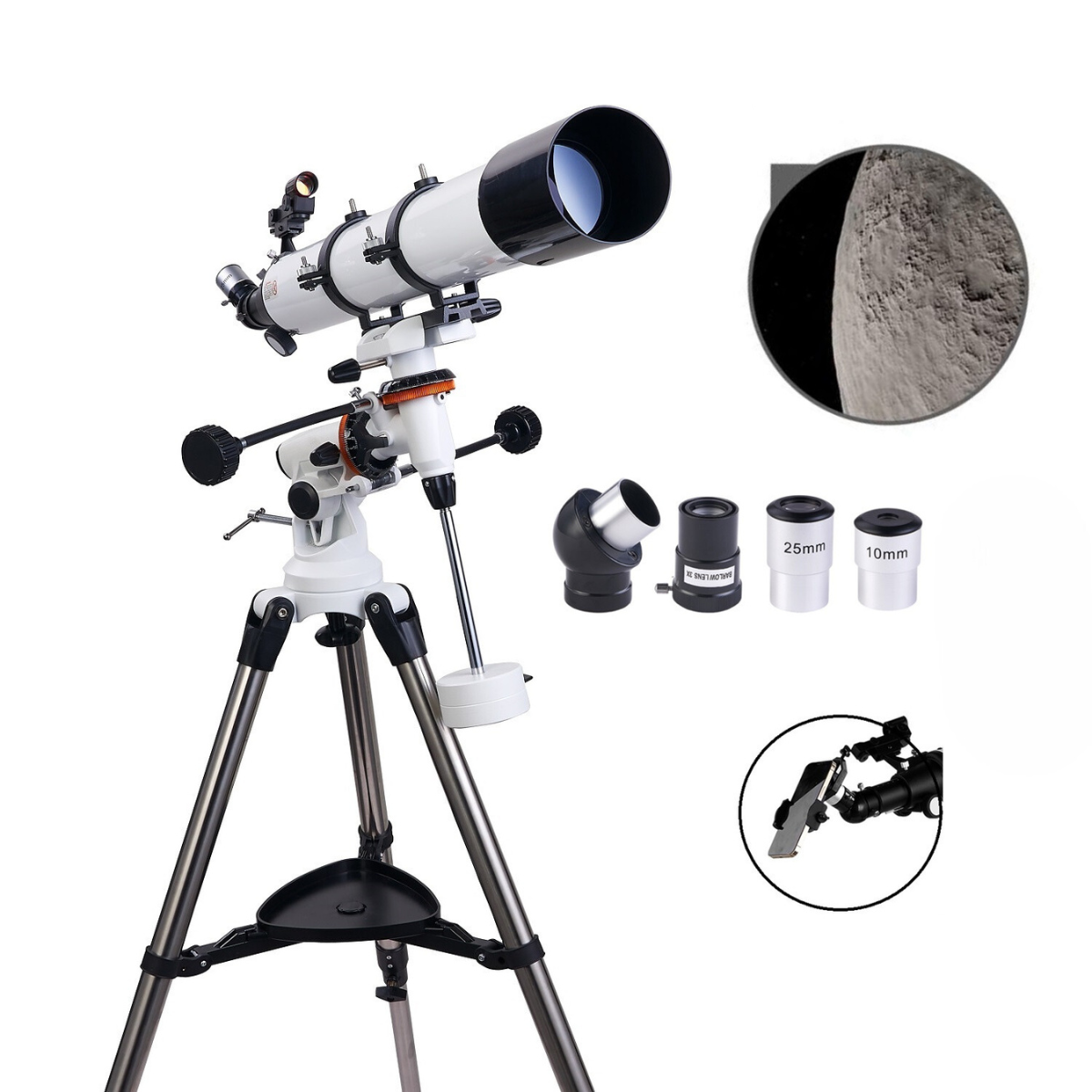 Telescopio HD F90080M 80-900mm para Astronomía Profunda