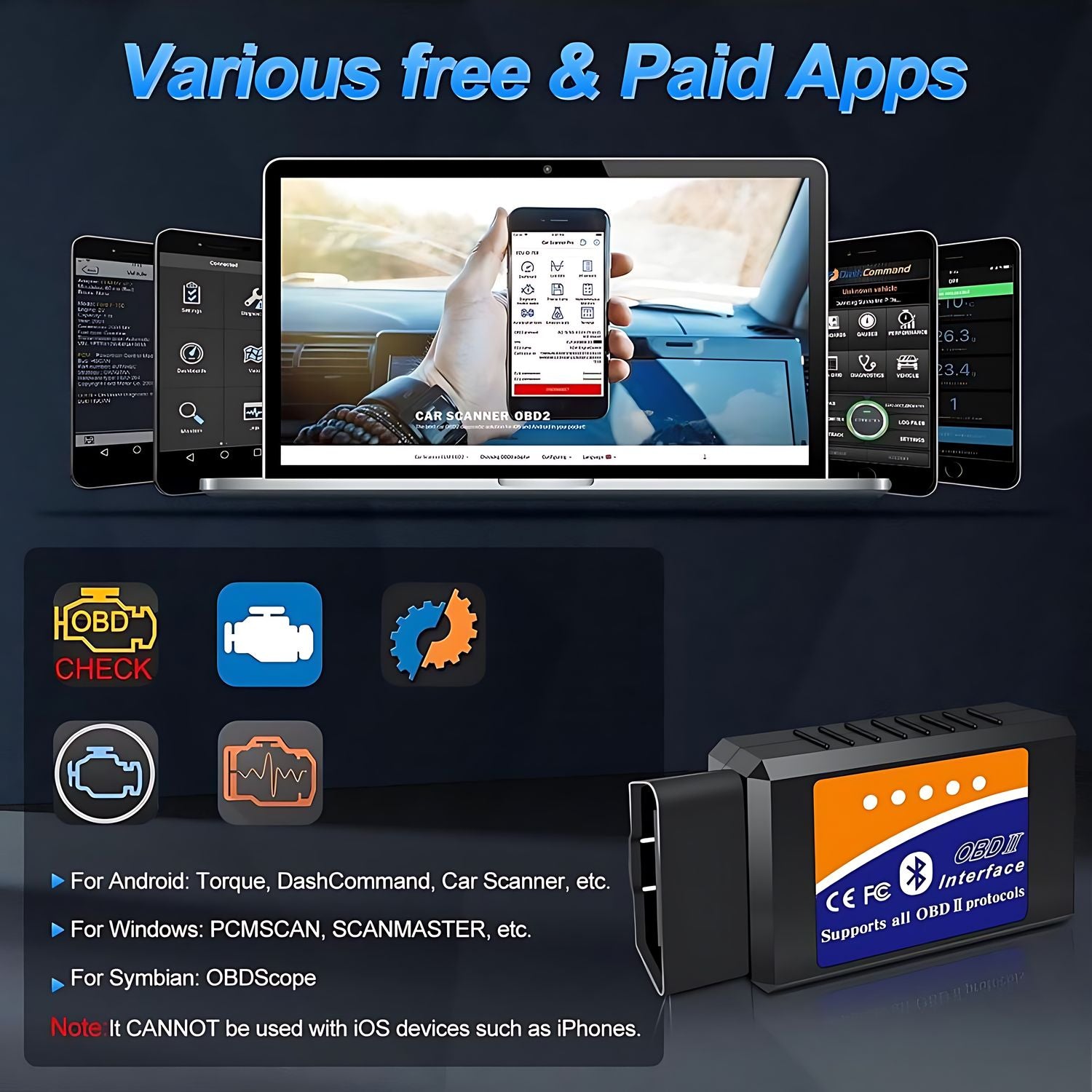 Escaner Obd2 Wifi Elm327 Scanner Para (ios) / Android Multi