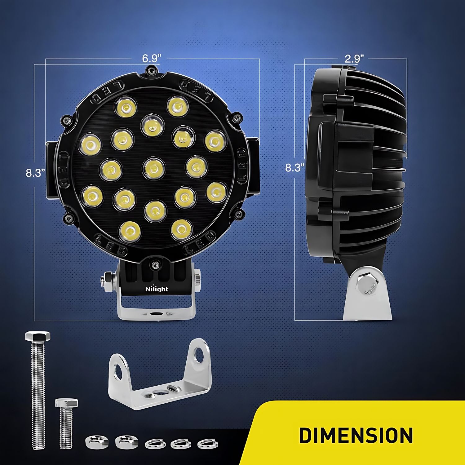 Foco Luz Led Neblinero 17 Led 51w Offroad 4x4