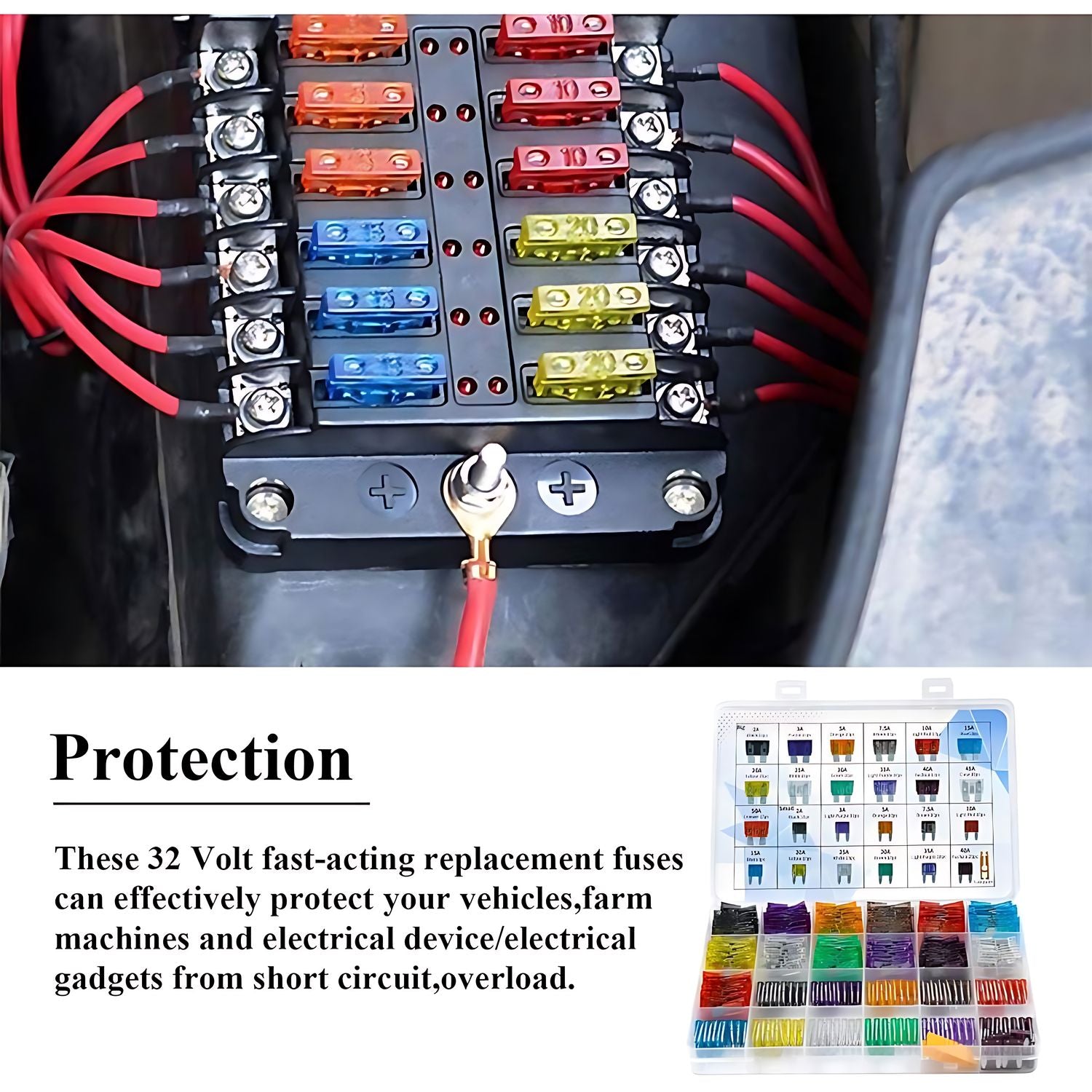 Kit Fusible 300 Unidades Eléctricos 12v Autos Motos + Pinza