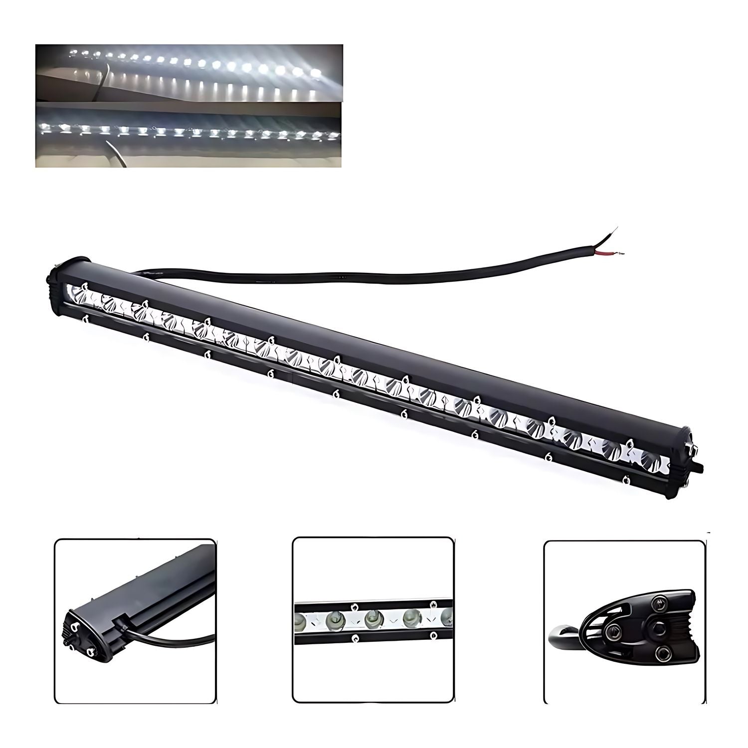 Barra Led Neblinero Recta Slim 72w para Auto 4x4 - 65 Cm