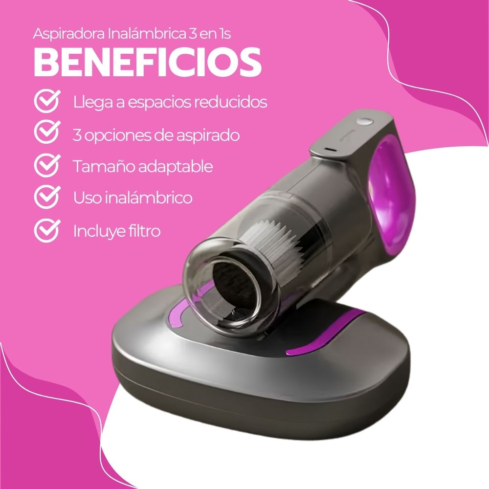 Aspiradora Inalámbrica 3 en 1 Mano y Vertical 120W